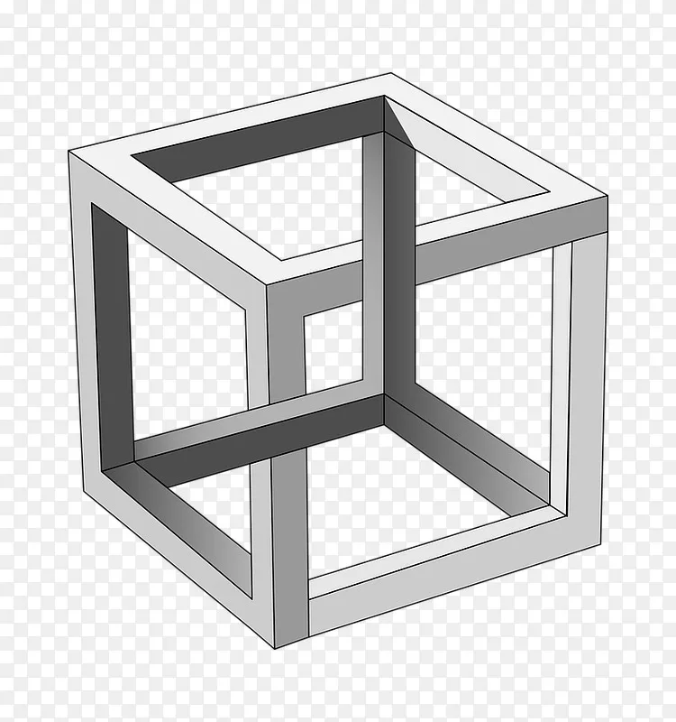 彭罗斯三角不可能立方体不可能物体绘制内克立方体 字母立方体png图片素材免费下载 图片编号 Png素材网