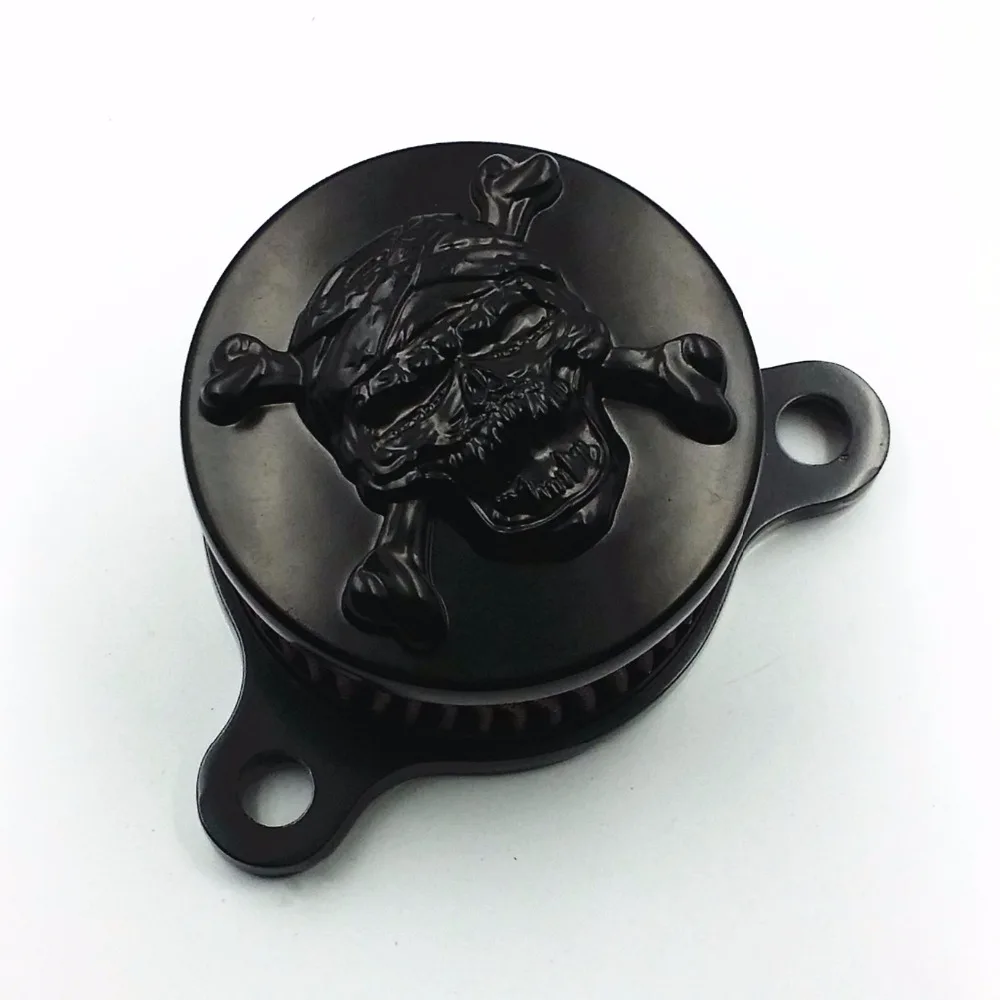 Air Cleaner Intake Filter For Harley Sportster XL883 XL1200 Black Skull