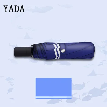 

YADA Luxury Big Navy Stripe Umbrella Clear Folding Windproof Umbrellas For Women 3 Folding Anti-UV Lovely Rain Umbrella YD293