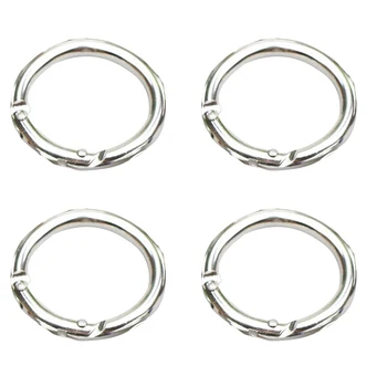 

4 Pcs Mini Round Key Holder Bottles Aluminum Alloy Accessories Tent Carabiner Rope Backpacks Travel Snap Clips Climbing Hooks