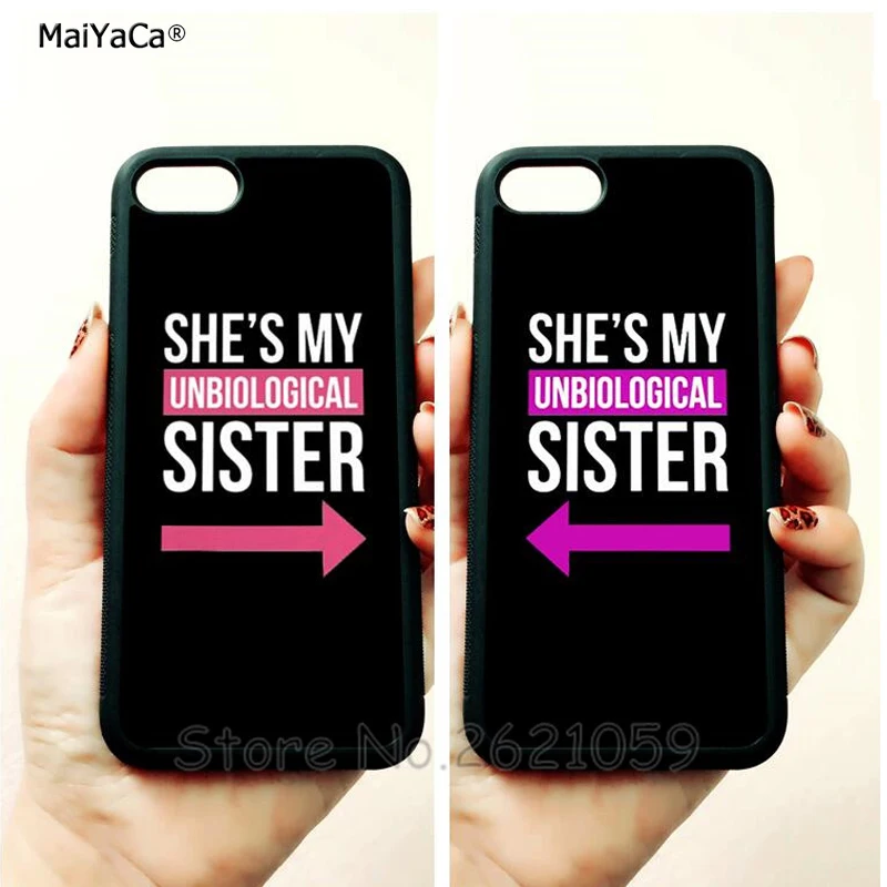 Чехол BFF she is my sister two girls с мягкими краями для телефона apple iPhone 11 pro max 5s SE 6 6s plus 7 7plus 8