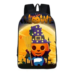Рюкзак для Хэллоуина для женщин и девочек, Мультяшные школьные сумки, Забавный наплечный рюкзак, школьная сумка, сумки для Хэллоуина, тыквы