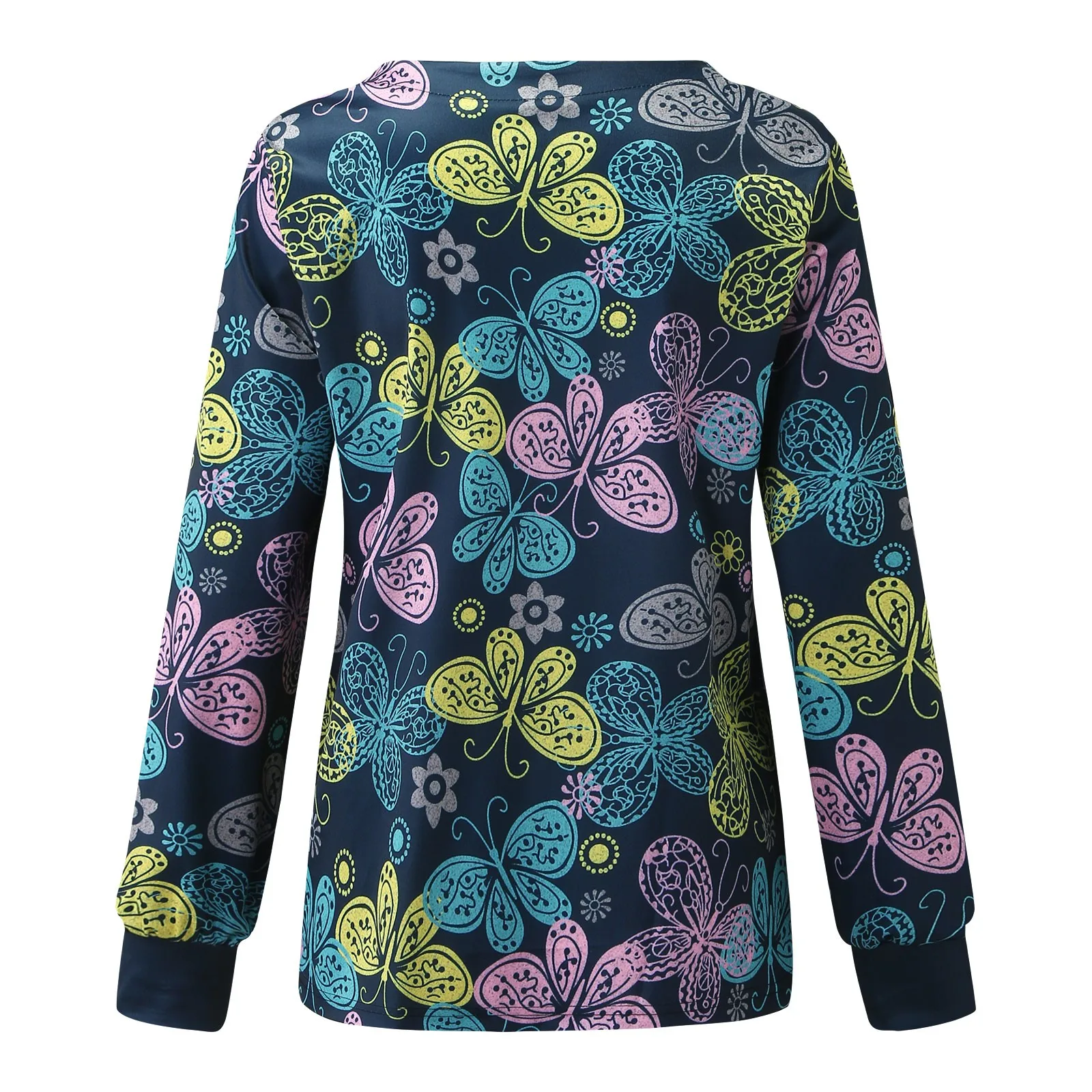 3xl Scrub Top Women Nurse Uniforms Long Sleeve Animals Pattern Working Uniform Blouse Nursing Scrub Workwear Medical Uniforms
