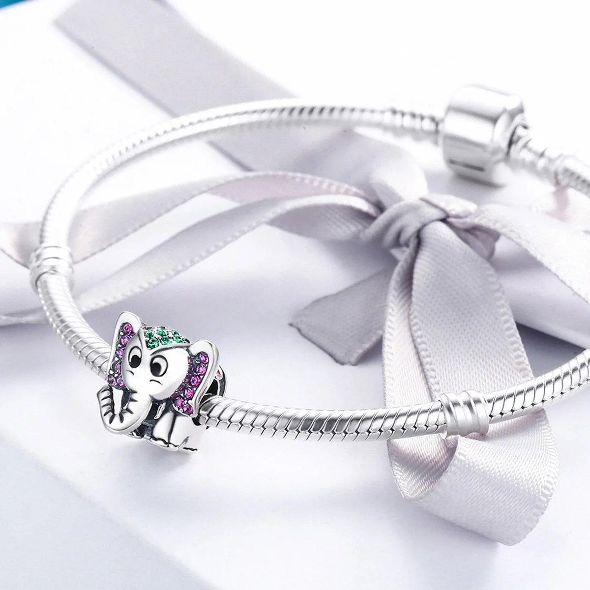 Бусины Starland Flying Dumbo, серебро 925 пробы, слон, сверкающие чешские бусины в виде животных, подходят для женщин, браслет, ювелирные изделия
