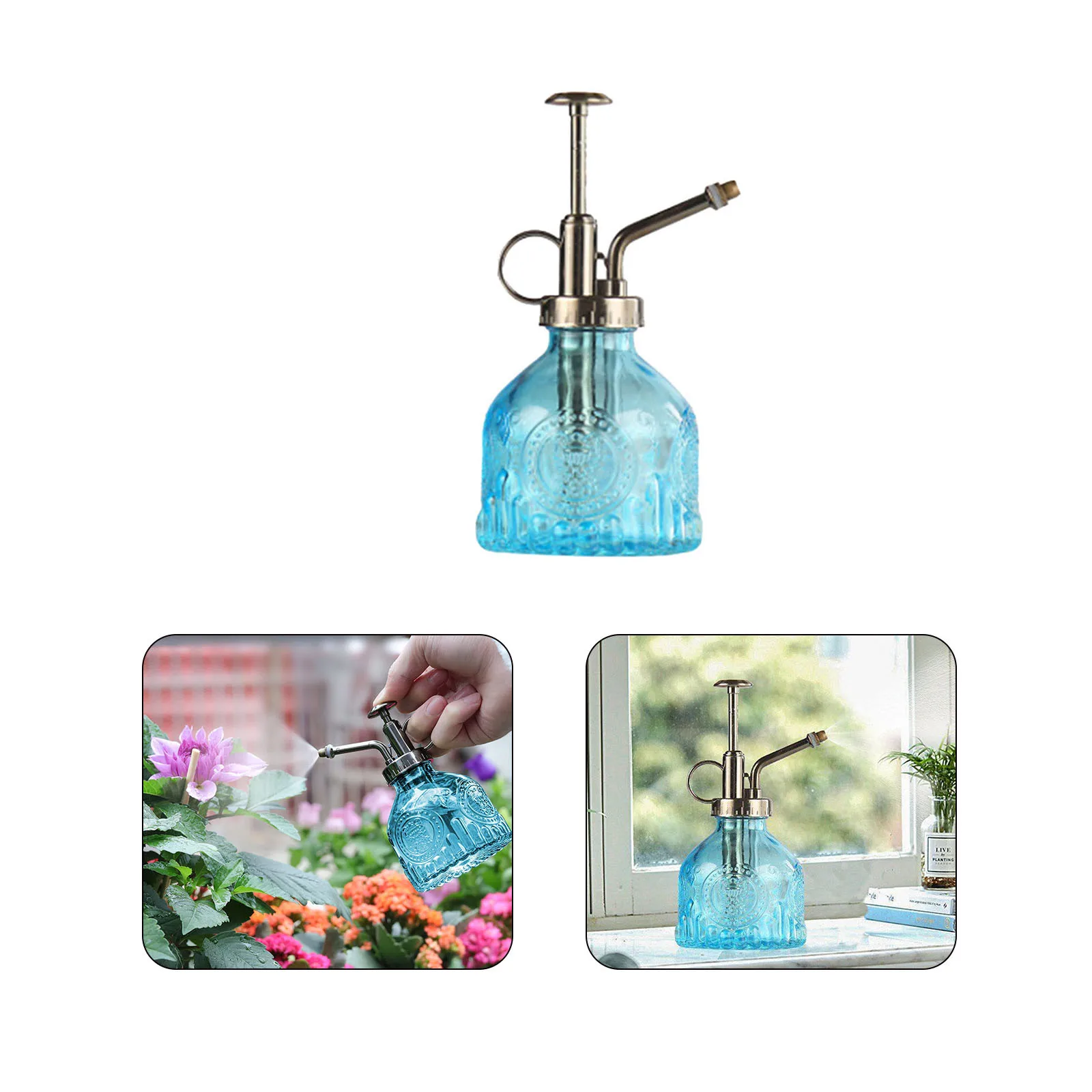 Plant Mister Glass Watering Spray Bottle Can Retro High-atomization Nozzle Sealed Leak-proof For Garden Plants Flower | Дом и сад