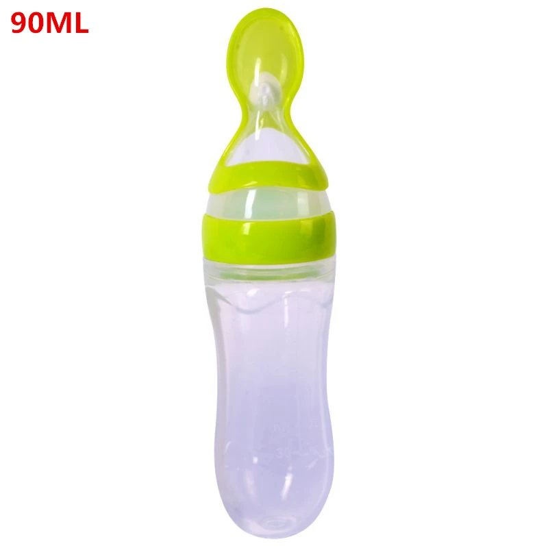 Полезная безопасная силиконовая Детская Бутылочка с ложкой пищевая добавка рисовая паста бутылочки для кормления удобные и практичные - Цвет: B5