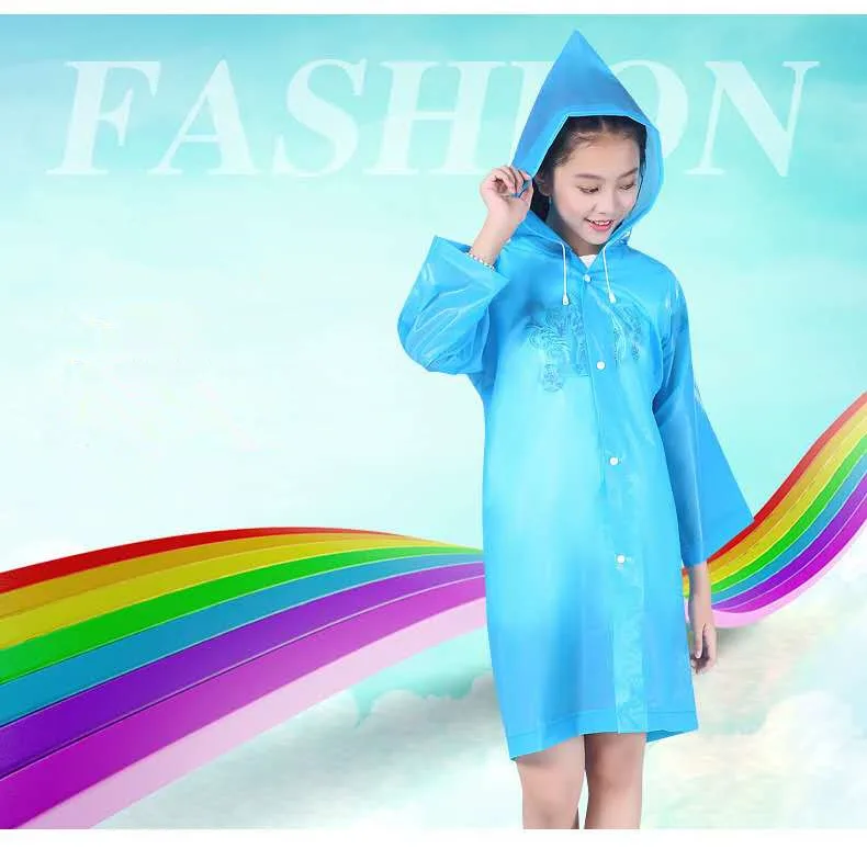 1 Item Cute Dinosaur Polyester Baby Raincoat Outdoor Waterproof Rain Coat Children Impermeable Poncho Boy Girl Rain Jacket Gift