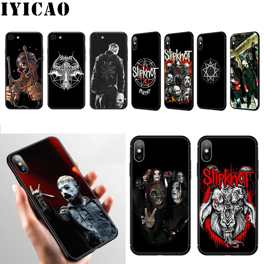 Чехол для телефона Slipknot Band крутой Мягкий силиконовый чехол iPhone 11 Pro Max XR X XS 6 6S 7 8 Plus