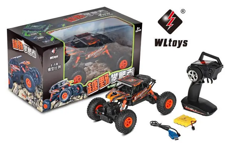 Weili 18428-b 1: 18 четырёхколёсный вагончик с привод полностью соотношение дистанционного Управление внедорожный восхождение автомобиля 2,4G Перезаряжаемые дистанционного Управление