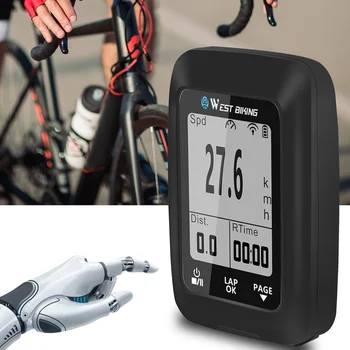 

Wireless GPS Bike Computer Speedometer Waterproof Road Bike MTB Bicycle Odometer Backlight Cycling Stopwatch (Black)