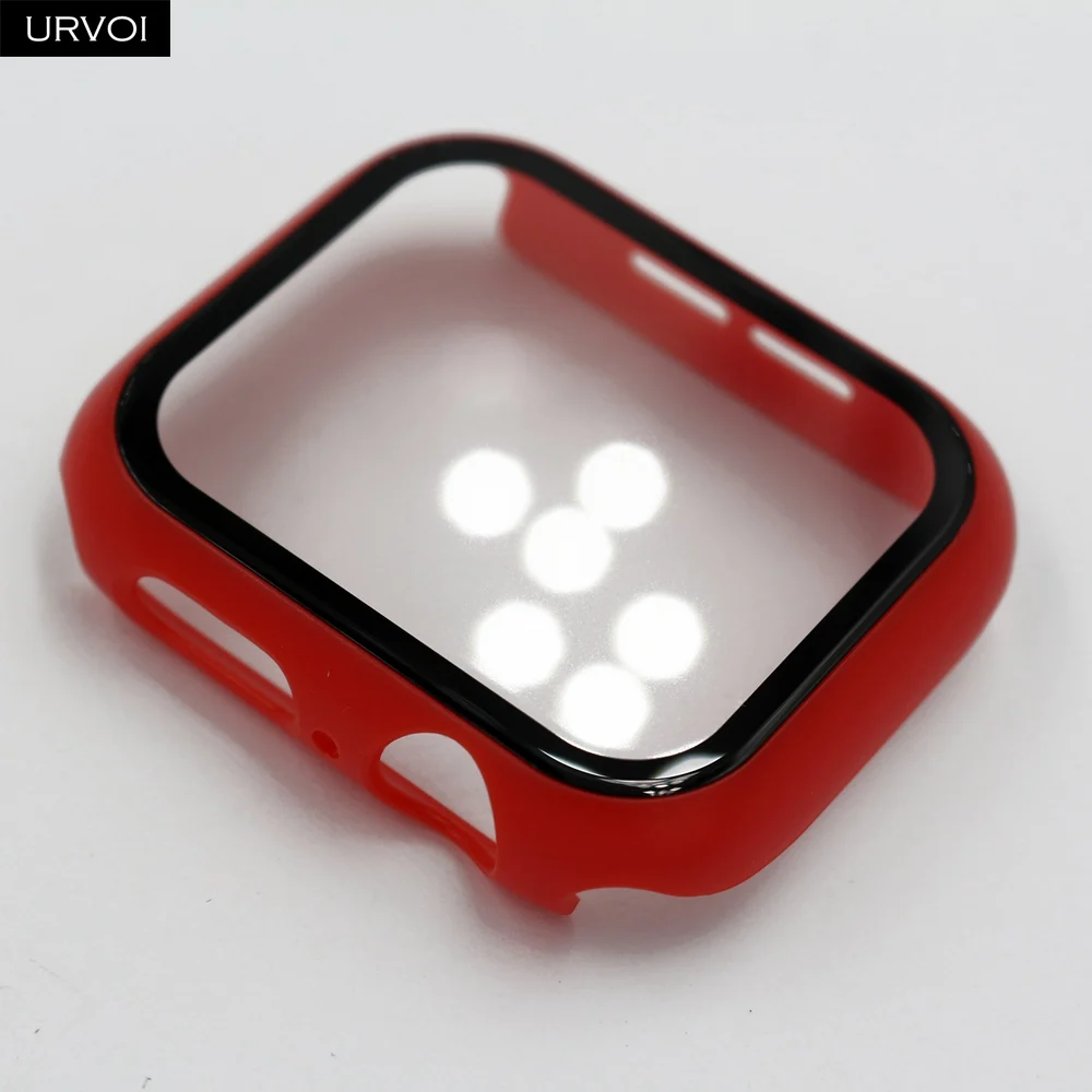 URVOI Matte Plastic Bumper with Tempered Glass for Smartwatch Protection