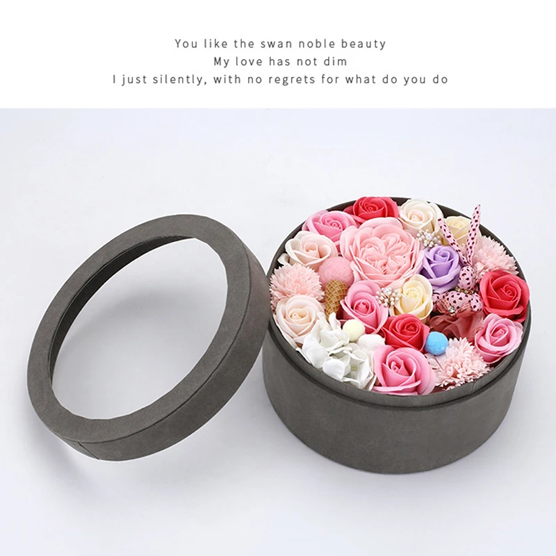 Thanksgiving Valentine's Day gift box simulation rose party birthday room decoration gift rose soap flower