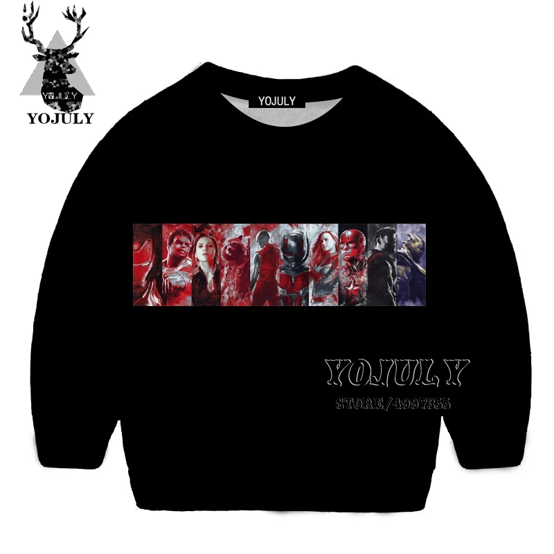 YOJULY The Avengers Harajuku 3D gedruck/Детский свитер модная детская одежда с круглым вырезом для мальчиков и девочек-подростков Kawaii SW116 - Цвет: 5