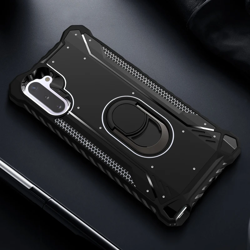 Противоударный армированный Гибридный чехол для samsung Galaxy Note 10, S9 Plus, S10, S9Plus, Note 9, S10E, подставка для телефона, кольцевой кронштейн, полный жесткий чехол