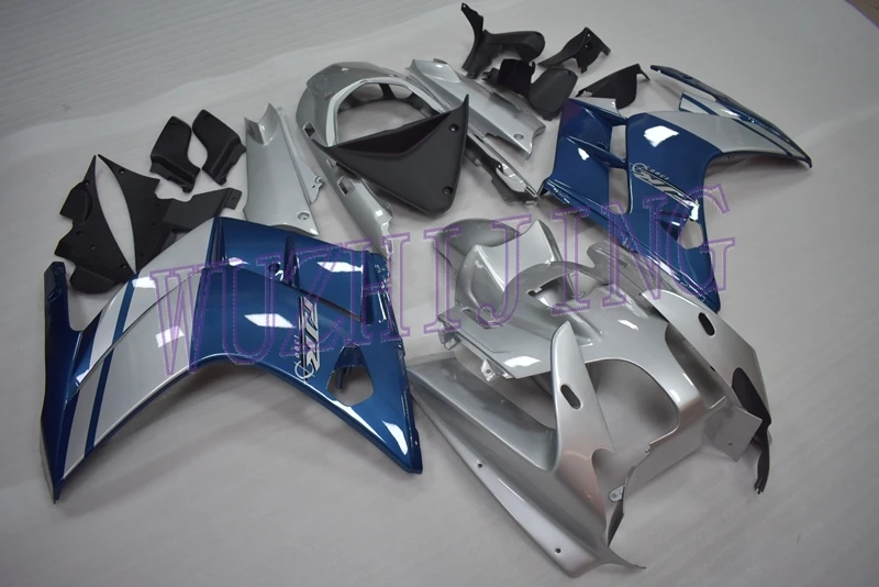 COMPRESSION mold Обтекатели для Yamaha FJR 1300 2004 комплект обтекателей для Yamaha TTR 1300 2004 серебро Голубой обтекатель FJR 1300 2002-2005 - Цвет: COMPRESSION mold