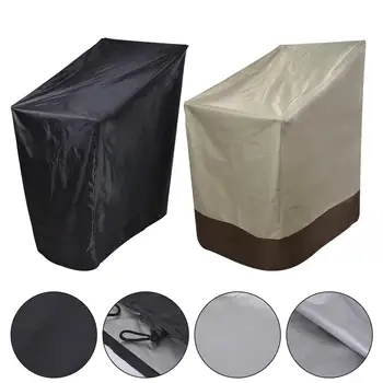 

Patio Chair Covers Stackable 210D Waterproof Dust-proof Chair Cover For Indoor Outdoor Furniture Stackable Terrace Chair Cover