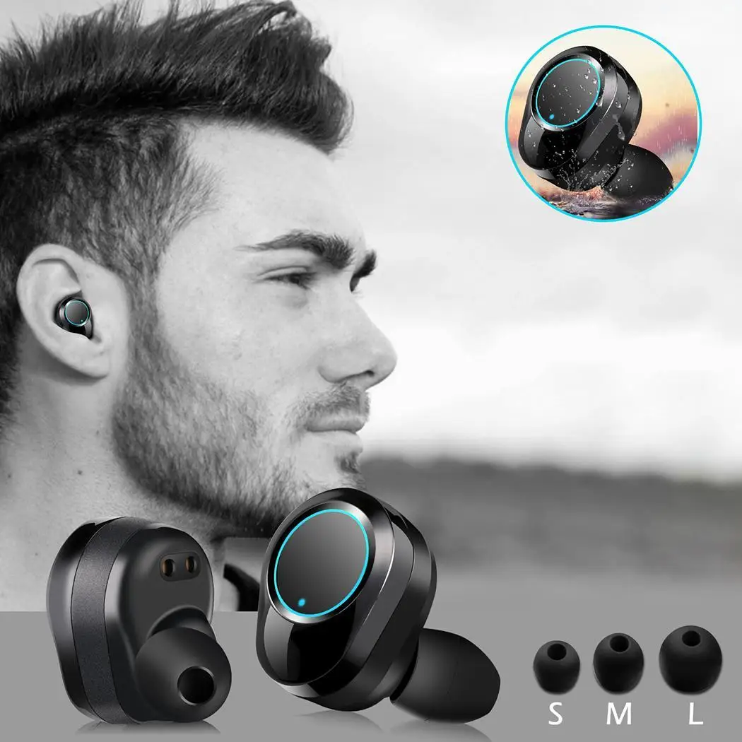 

Wireless Bluetooth Mini Earphone Waterproof In-ear 55mAh Headset With Charging 20-20000Hz Yes 3500mAh Case