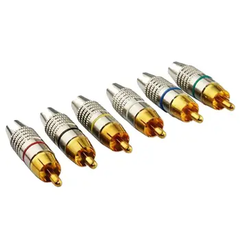 

High quality Gold Plated RCA Plug Audio Video Locking Cable Connectors No soldering