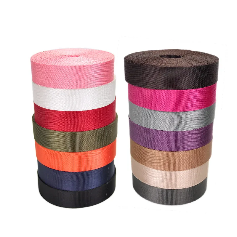 1"(25mm) 5meters High Quality Nylon Canvas Ribbon Belt Bag Webbing Nylon Webbing Knapsack Strapping Sewing Bag Belt Accessories