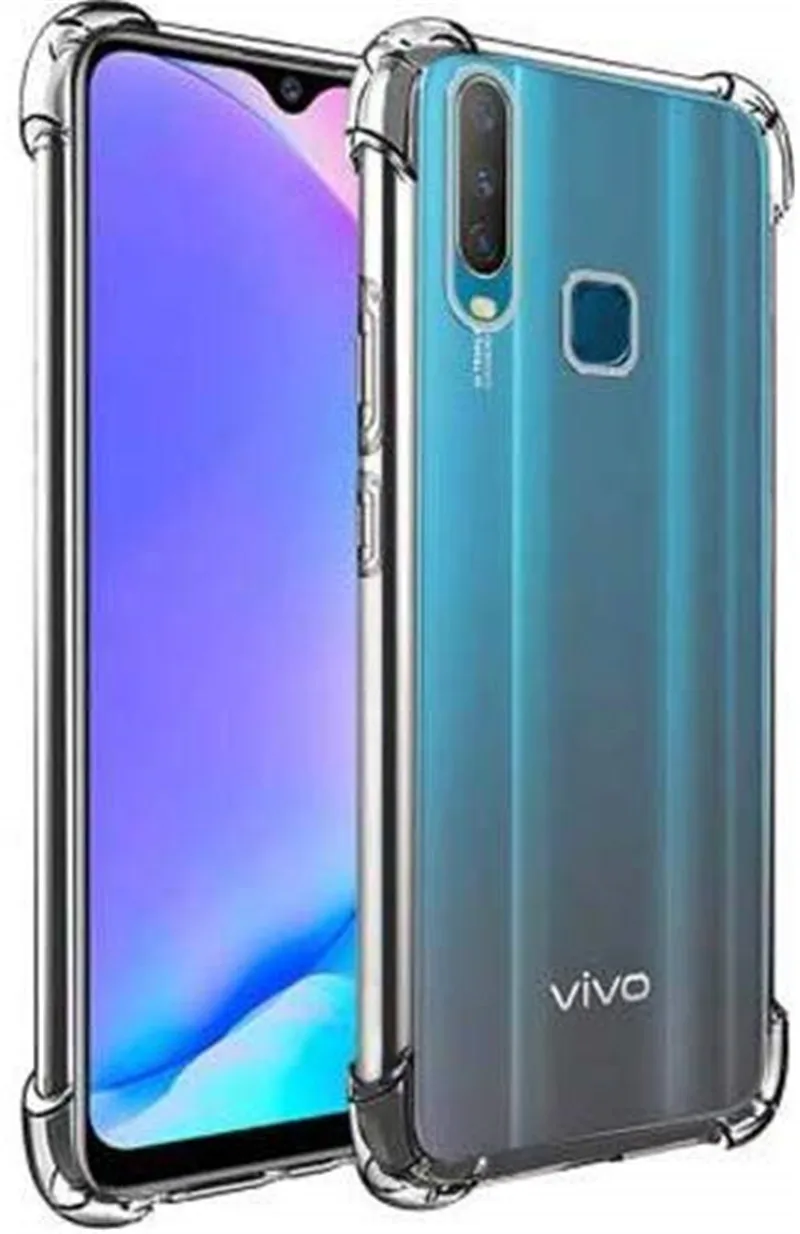 4 углов подушка крышка для Vivo U10 U 10 защитный чехол амортизация с украшением в виде кристаллов мягкий TPU бампер крышка для Vivo U10 задняя крышка
