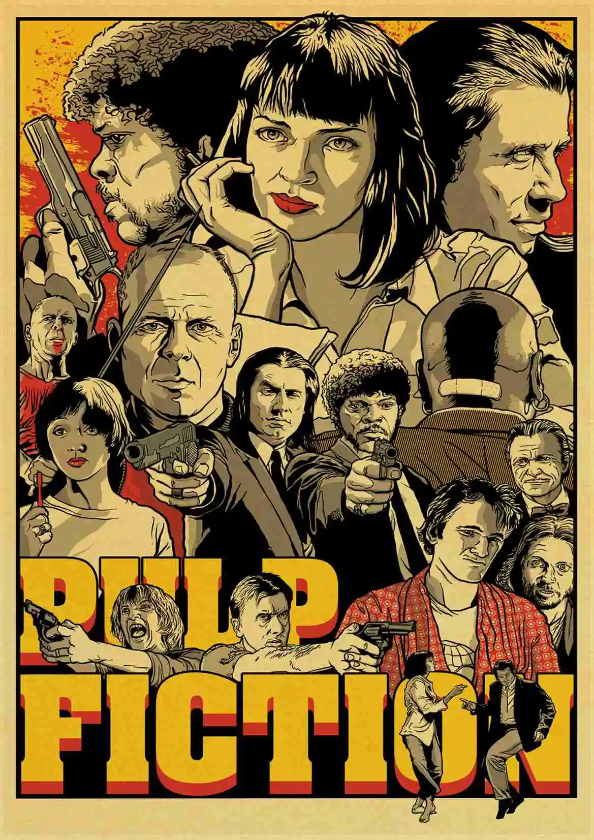 Винтаж, классическое кино The Shining/Fight Club/Kill Bill Ретро плакат крафт-бумага печатные настенные плакаты для дома Бар Настенная Наклейка