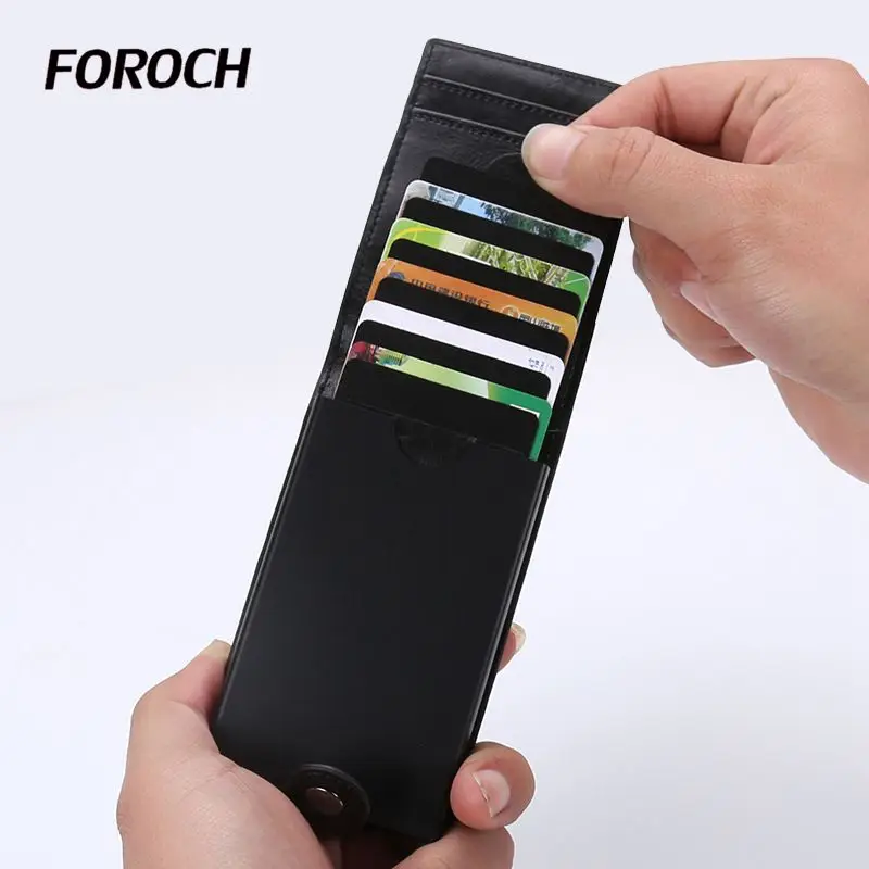 

Fashion Credit card holder Men PU Leather ID Card Holder 543 Business Card Case Drawer Cardholder Mini Card Wallet porte carte