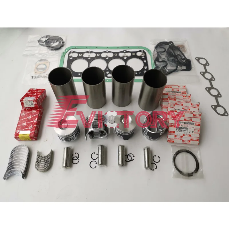 

For Excavator ISUZU 4LE2 overhaul rebuild kit water pump valve gasket piston liner