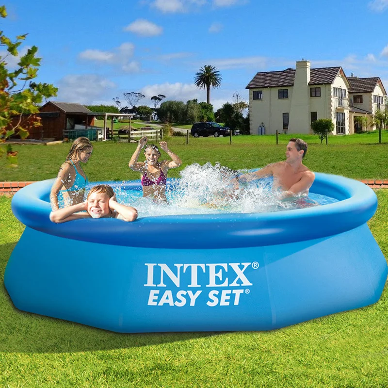 Большой семейный надувной бассейн Intex для взрослых утолщенная детская игровая
