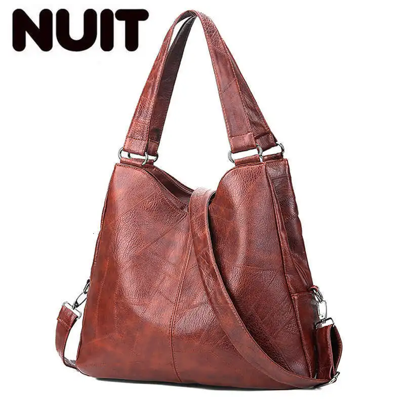 

Fashion Women Handbags High Quality Female Hobos Single Shoulder Bags Vintage Solid Multi-pocket Ladies Totes Bolsas