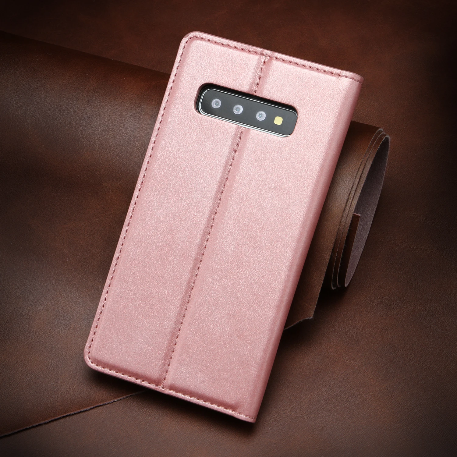 Чехол для samsung S10, Магнитный кожаный чехол-книжка, беспроводной зарядный чехол с отделениями для карт, подставка для samsung Note 10, Мягкий ТПУ чехол-накладка