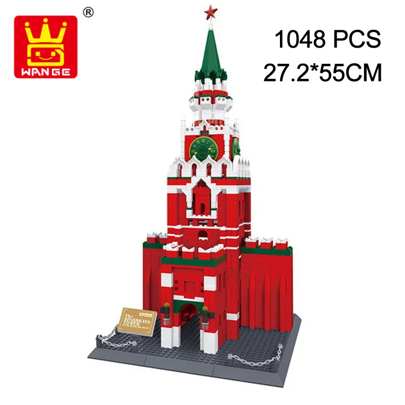 Wange 5219 архитектурная модель Кремля, строительные блоки, Обучающие фигурки, игрушки для детей, рождественский подарок
