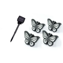 Газон пейзаж садовые лампы на солнечных батареях Забор светодиодный легко установить красочные декоративные Дома Водонепроницаемый Бабочка открытый патио