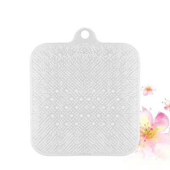

1pc Foot Massage Mat Suction Cup Non-slip Foot Exfoliate Floor Mat Bathroom Mat Foo Massage Supplies for Women and Men (White)