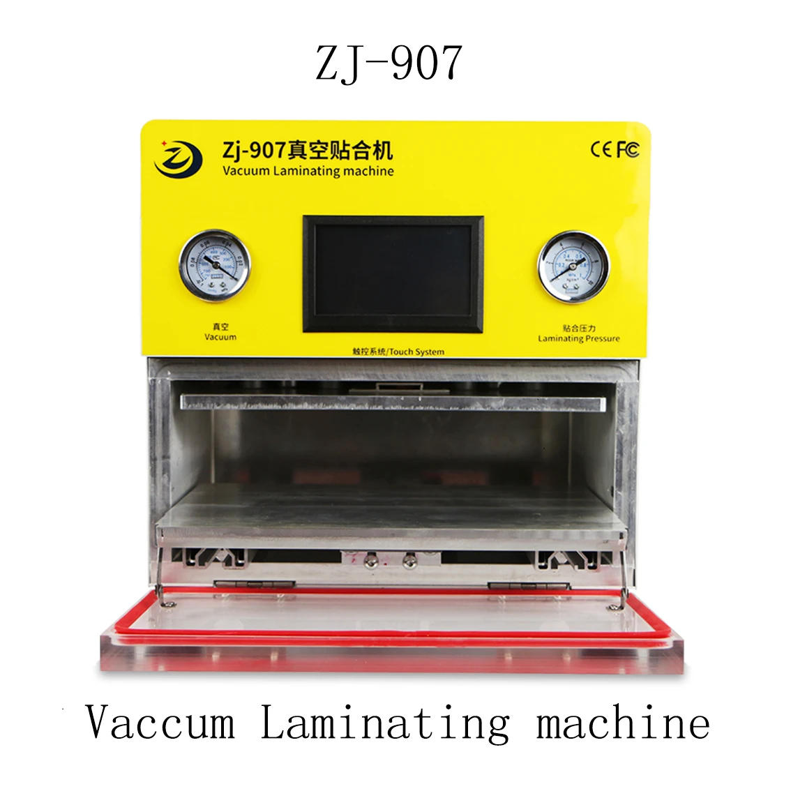  ZJ-907 Single LCD Laminating Machine with Build-in Vacuum Pump Autometic Open/Closing Device Design