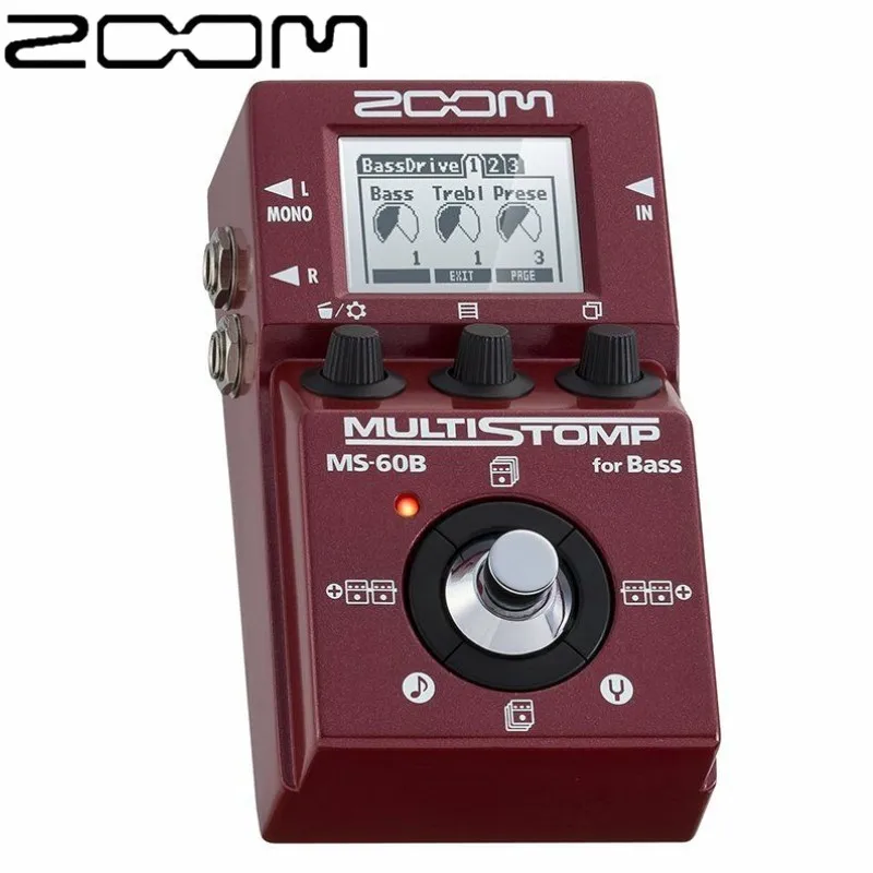 ZOOM MS-60B интегрированный stomp бас-гитара цельный эффектор Мульти педаль эффектов
