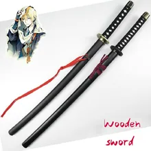 Деревянный аниме меч для косплея, оружие, реквизит, Touken Ranbu Online, 100 см, карнавальный костюм, реквизит для сцены, фестиваля, вечерние игрушки для детей