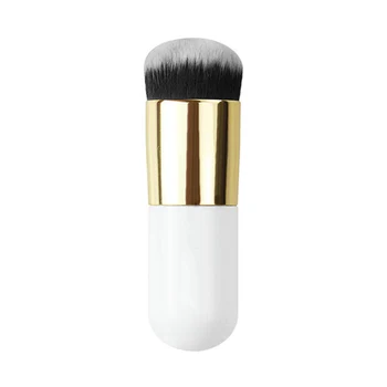 

New Chubby Foundation Brush White and Brown Makeup Brush Fast Make up Brushes Beauty Essential Blusher Makeup Tools for Women