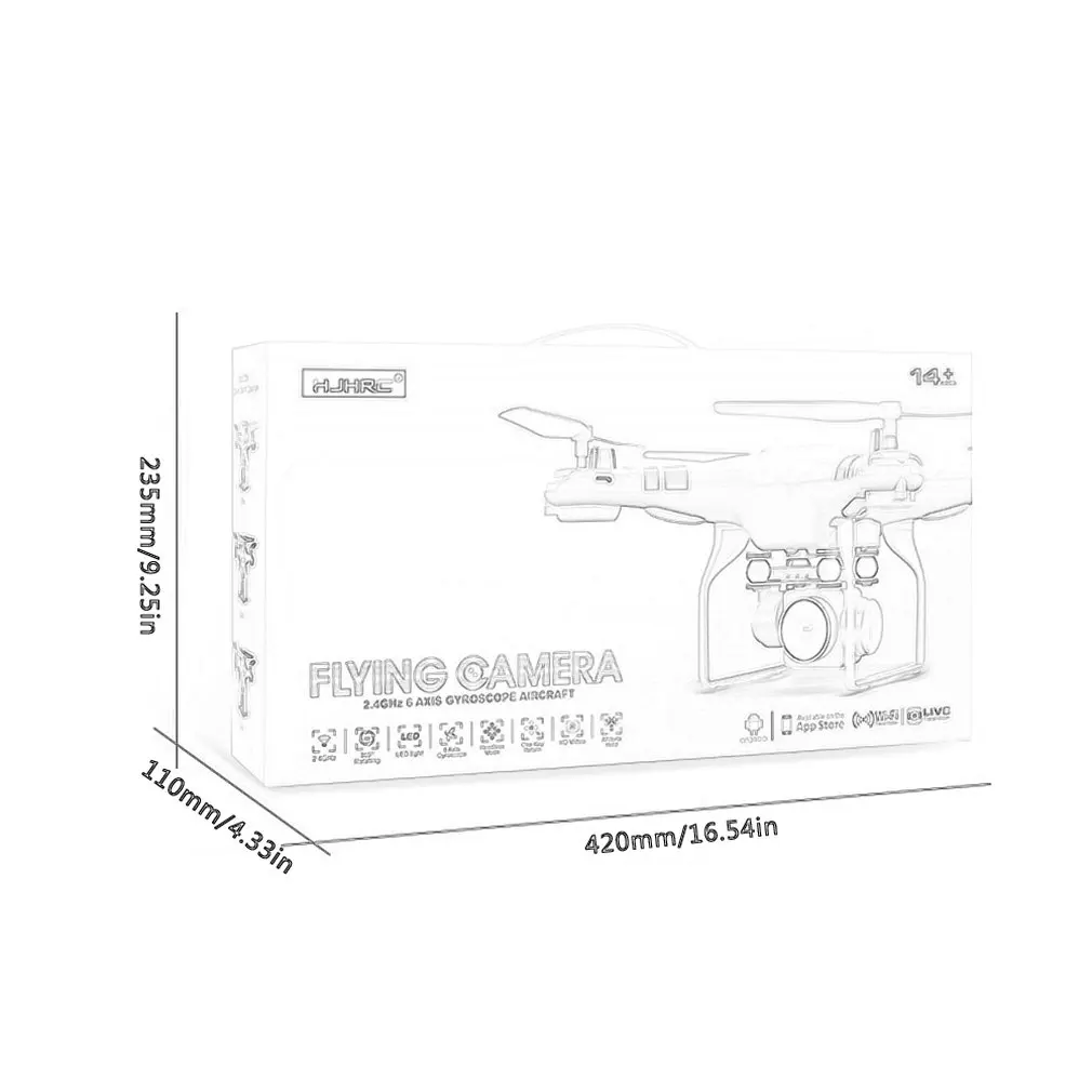 SH5HD FPV Дрон с 1080P wifi камерой Дрон живое видео высота 2,4 ГГц 4 канала 6 оси гироскопа Вертолет с 2/3 батареями