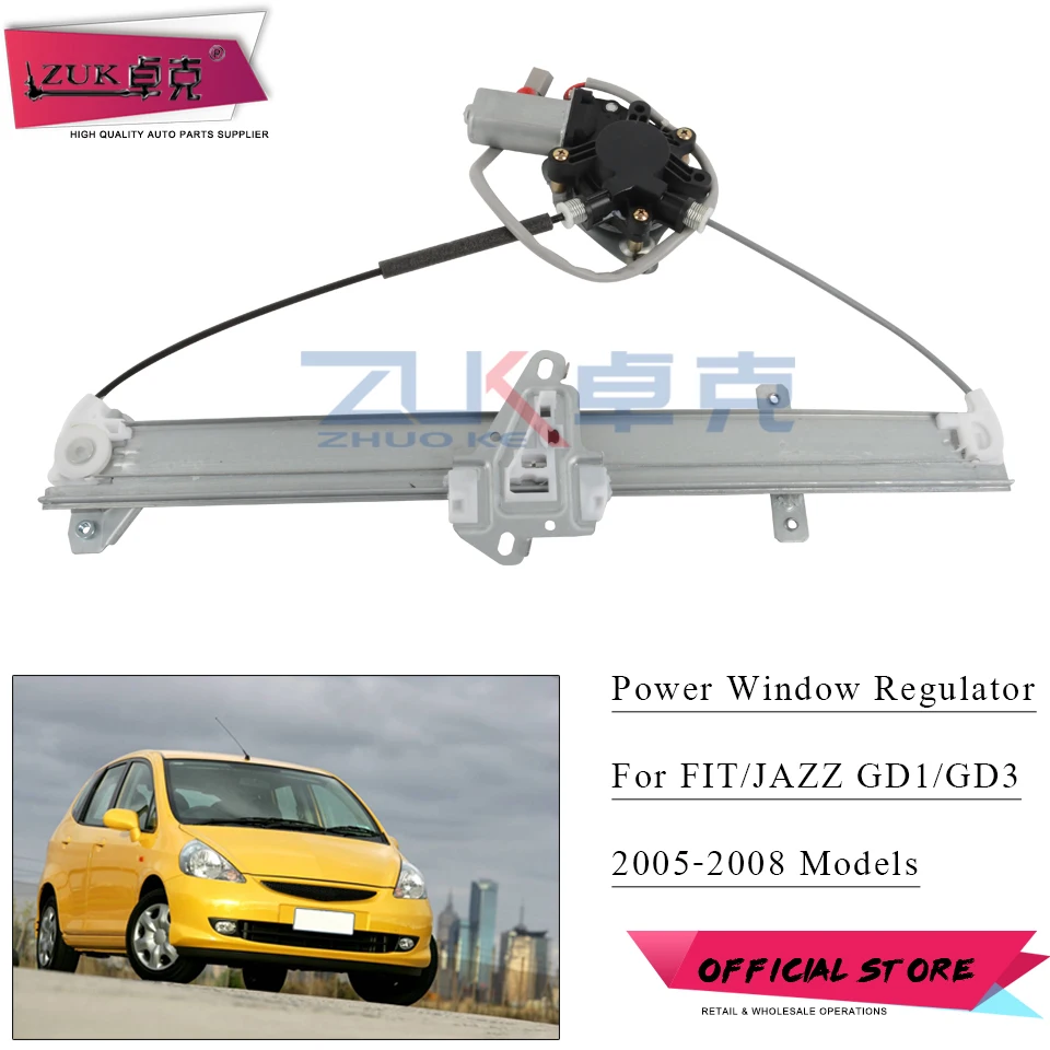 ZUK передний правый Мощность окна Regulatora в сборе окна рычаг OE#72210-SAG-H01 для HONDA FIT JAZZ 2005 2006 2007 2008 GD1 GD3
