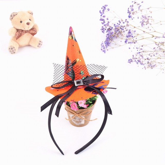 Hair Hoop Halloween Festival Party Skull Headband Spider Web Witch Pumpkin Hat Ghost Performance Props Hair Accessories