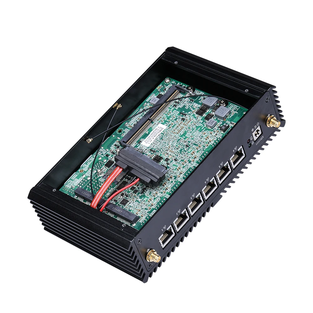  Qotom 7th Core i5 i7 Mini PC AES-NI 6 Gigabit LAN ports Fanless firewall Multi-function Pfsense rou