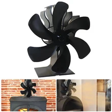 

6 Blade Fireplace Fan Eco Friendly Quiet Heat Powered Stove Fan Log Wood Burner Fan With Larger Air Volume Home Stoves Tools