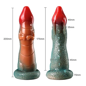 Cute Dragon Silicone Dildos with Suction Cup Big Dick Soft Anal Plug Erotic Penis Large Phallus Sex Toys for Women Masturbation 2