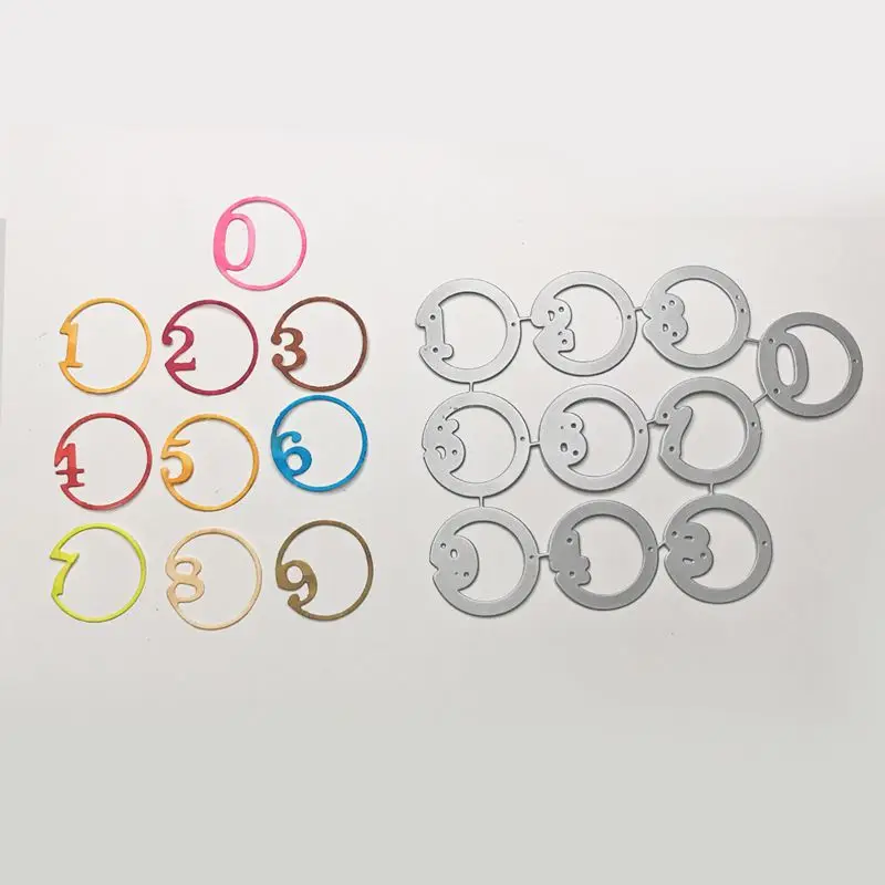 

Circle Alphabet 0-9 Metal Cutting Dies DIY Photo Album Embossing Cards Making Stencils Scrapbooking Craft New Die 2019
