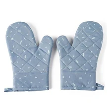 1Pair Microwave Oven Glove Thickening Heat Insulation Kitchen High Temperature Resistance Mitten Canvas