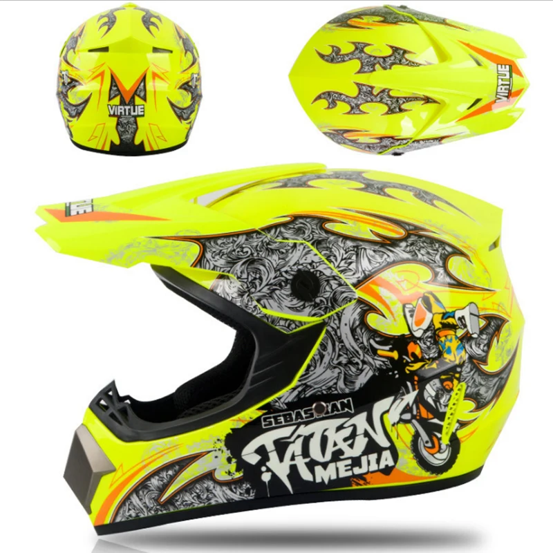 Новый цветной Профессиональный мотоциклетный шлем helmetcross граффити ослепляющий