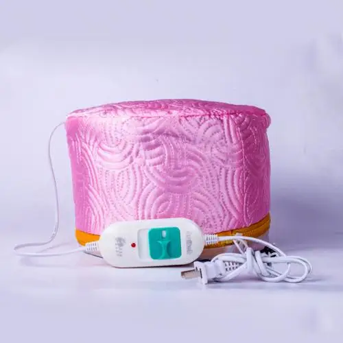 Горячая 60W 220V термальная обработка Электрическая Краска для волос завивка красота распариватель Спа Уход Крышка массаж - Цвет: Pink  US Plug