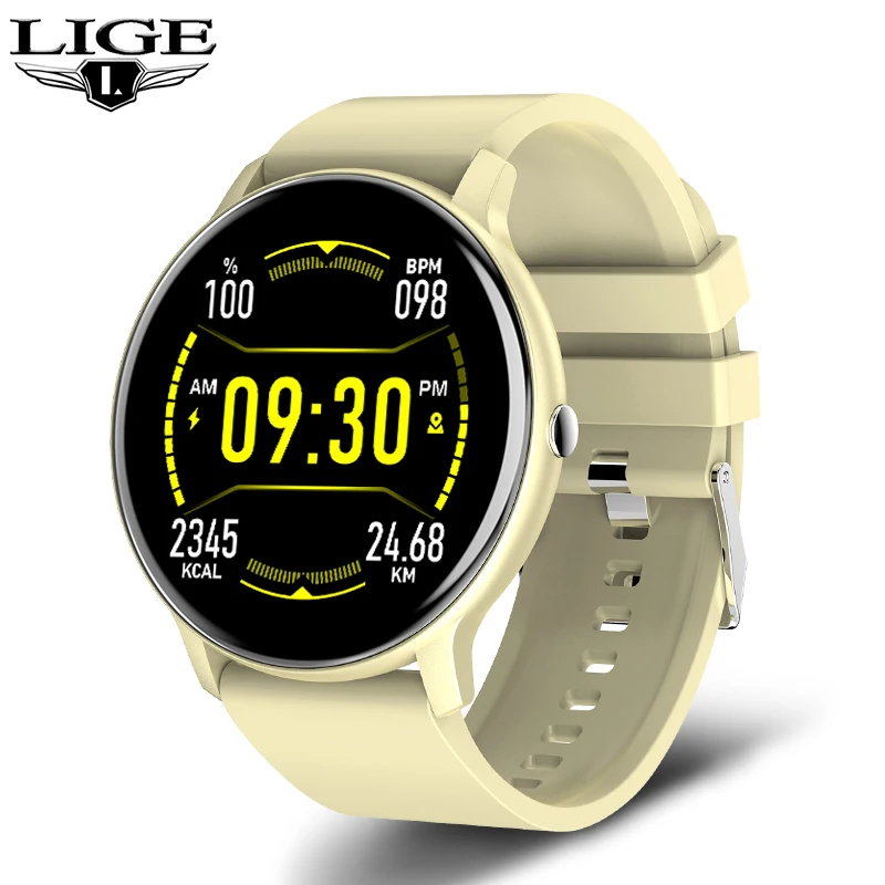 LIGE 2021 Fashion Smart Watch Ladies Heart Rate Blood Pressure Multifunctional Sport Watch Men Woman Waterproof Smartwatch Women 
