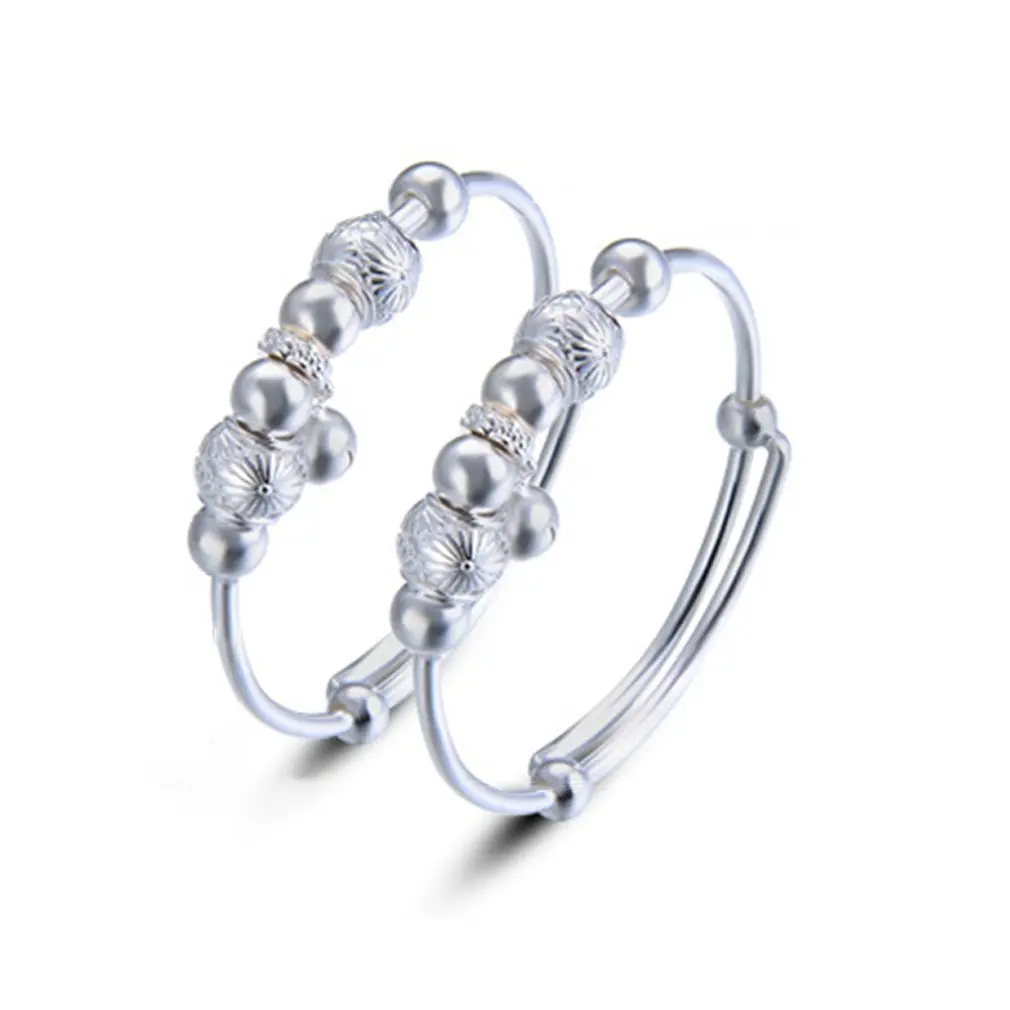 

Korean Fashion Round Beads Bell Bangles For Newborn Baby Fashion Bangles Bracelets & Bangles Baby Cute Jewelry