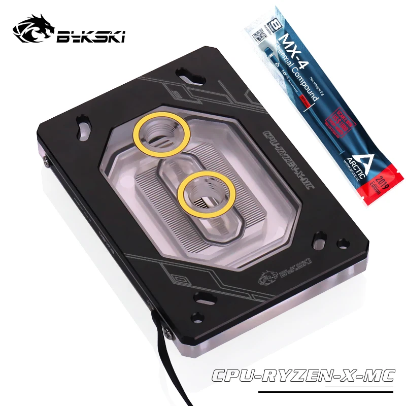 BYKSKI Thermal Paste and RYZEN3000 Ryzen AM3/AM3+/AM4 1950X TR4 X399 X570 CPU Water Block Copper Radiator Cooler | Компьютеры и офис